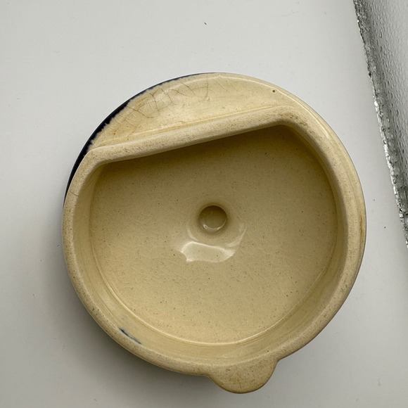 Boleslawiec Polish Pottery Ceramic 7" Teapot Lid Peacock Blue Green Some Crazing - Picture 11 of 13